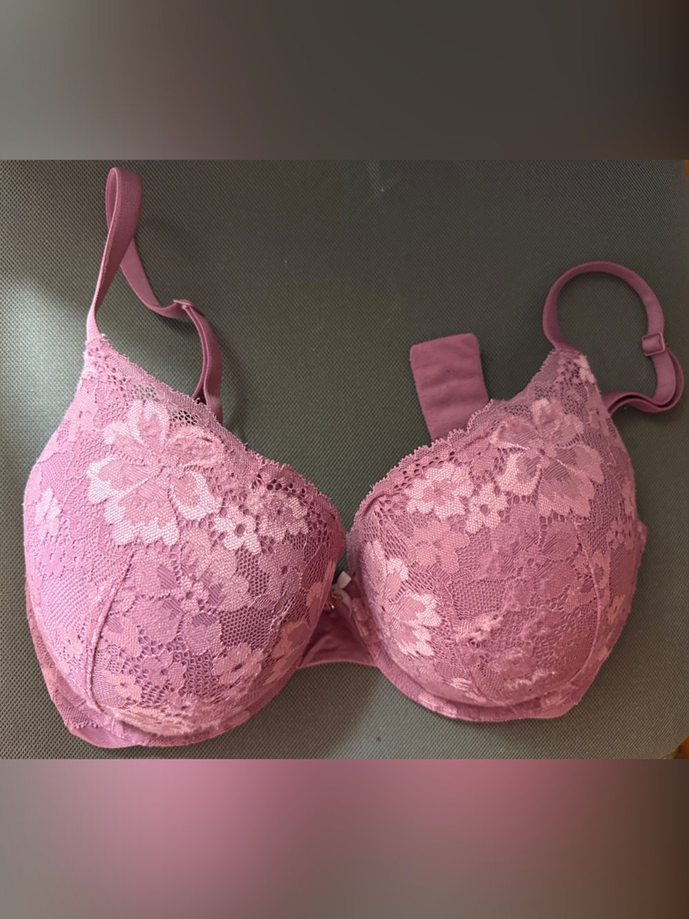 Lace Push-Up Bra in Mauve Pink - Women Intimates